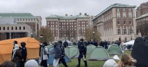 New York City police arrested 108 people on Columbia University's campus after the university's president asked law enforcement to clear an encampment of pro-Palestinian protesters. – Videograb